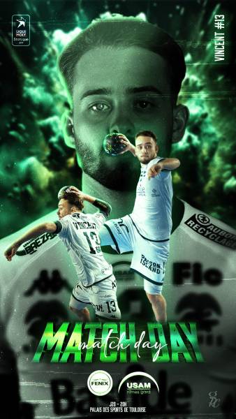 Réalisation des visuels réseaux sociaux pour un handballeur de Nîmes