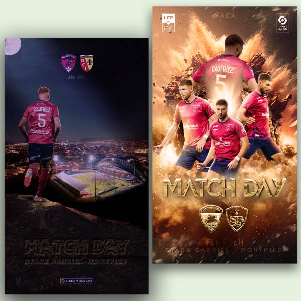 Réalisation des visuels réseaux sociaux pour un footballeur de Clermont Ferrand