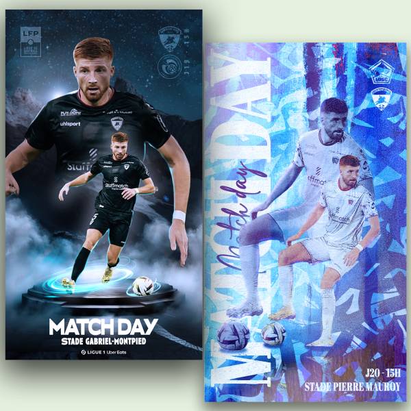 Réalisation des visuels réseaux sociaux pour un footballeur de Clermont Ferrand