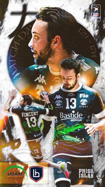 Réalisation des visuels réseaux sociaux pour un handballeur de Nîmes