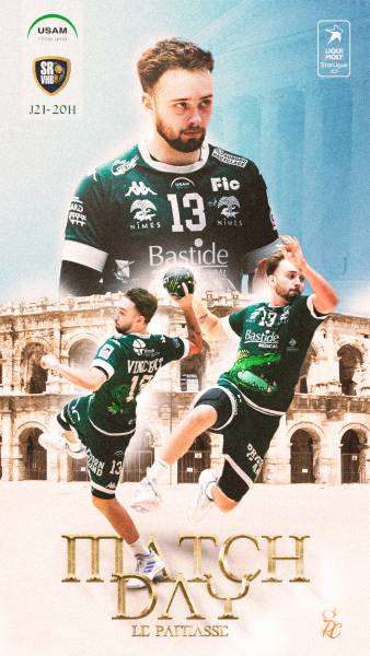 Réalisation des visuels réseaux sociaux pour un handballeur de Nîmes